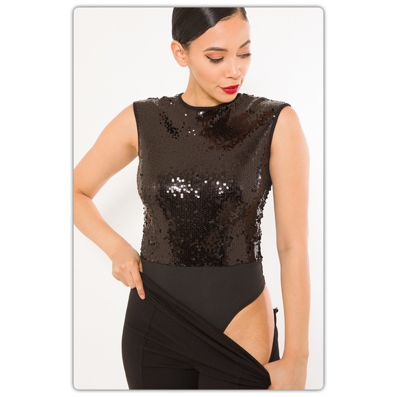 Black Sparkle Bodysuit - Picture 5 of 6